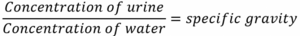 Specific gravity formula